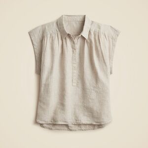 J. Crew Beige Linen Blouse